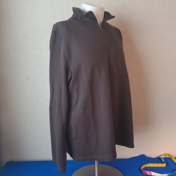 2006 Banana Repiblic 100% Cotton Mens XL 1/4 Zip Ribbed Pullover Sweater - Picture 7 of 10